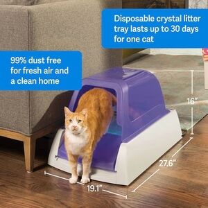 PetSafe ScoopFree Purple Front-Entry Covered Ultra Self Cleaning Cat Litter Box